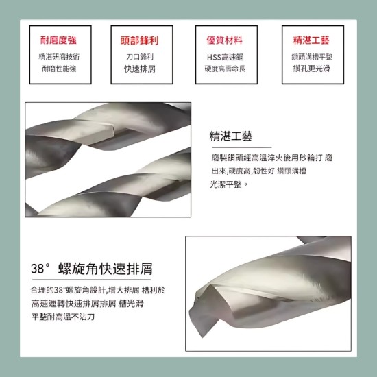 【Komori 森森機具】不銹鋼專用鑽頭 13支含鈷鑽頭組 高速鋼麻花鑽頭 含鈷鑽頭套裝組 (鐵盒款) 現貨 【Komori 森森機具】不銹鋼專用鑽頭 13支含鈷鑽頭組 高速鋼麻花鑽頭 含鈷鑽頭套裝組 (鐵盒款) 現貨