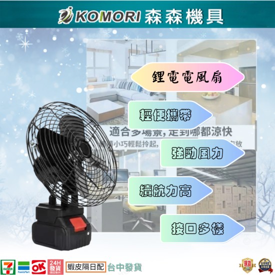 【Komori 森森機具】現貨 鋰電電風扇 牧田電池通用風扇 充電風扇 電風扇 戶外電扇無線電扇 迷你風扇 移動電扇 隨身風扇 【Komori 森森機具】現貨 鋰電電風扇 牧田電池通用風扇 充電風扇 電風扇 戶外電扇無線電扇 迷你風扇 移動電扇 隨身風扇