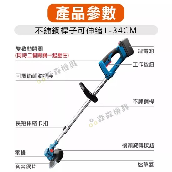 【Komori 森森機具】現貨 割草機 除草機 電動割草機【保固一年 送14禮包】6吋牧田款割草機 充電式無線割草機 工業割草機 園藝 【Komori 森森機具】現貨 割草機 除草機 電動割草機【保固一年 送14禮包】6吋牧田款割草機 充電式無線割草機 工業割草機 園藝