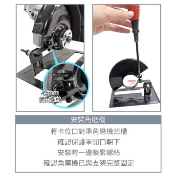 【Komori森森機具】現貨 角磨機切割支架 角磨機變切割機 平衡座 防護罩 保護蓋 底板 切割木板 砂輪機支架 底座