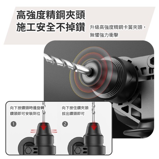 【Komori森森機具】現貨 三用衝擊鎚鑽 110V 電錘 電鑽 電鎬 衝擊鑽 工業級 錘鑽 電動工具 水泥鑽衝擊電鑽 【Komori森森機具】現貨 三用衝擊鎚鑽 110V 電錘 電鑽 電鎬 衝擊鑽 工業級 錘鑽 電動工具 水泥鑽衝擊電鑽