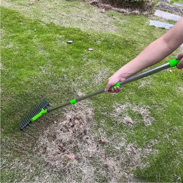 【Komori森森機具】現貨鋤草耙 草地整理工具 花園耕作工具 園藝工具 除草工具 鋼柄草耙 耕地工具 園藝耙 草地維護